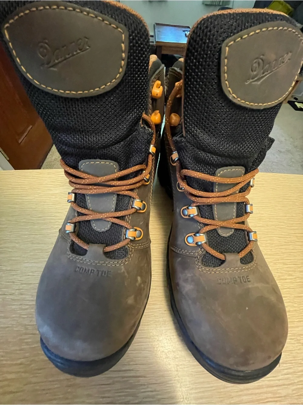 Danner Brown and Black Lace-Up Waterproof Hiking Boots